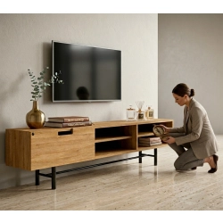 Szafka RTV-57 Drewno Lite Dąb Loft Lakier Rozmiary od 100 cm do 200 cm PREMIUM